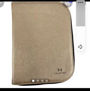 Halston Heritage Gold Jewelry bag.